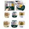 360 Degree Rotating Dry Food Storage Container Grains Bucket with 6 Compartments Rice Dispenser Box Kitchen Supplies