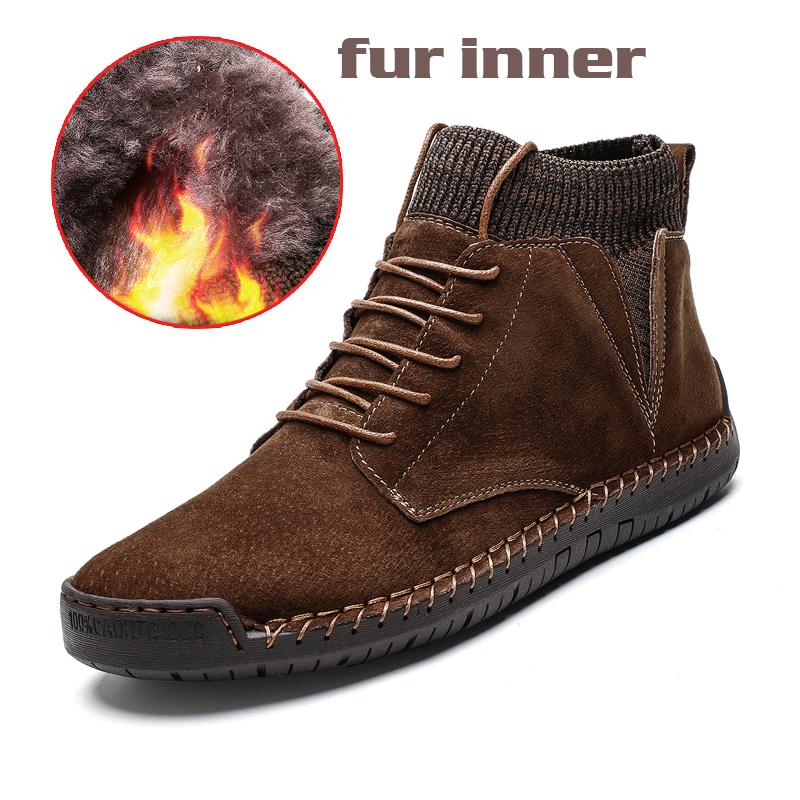 Quality Men Boots New Lace UP Men Shoes Non-slip Wearable Large Size Casual Shoes Plus Retro Trend Fashion Men Boots
