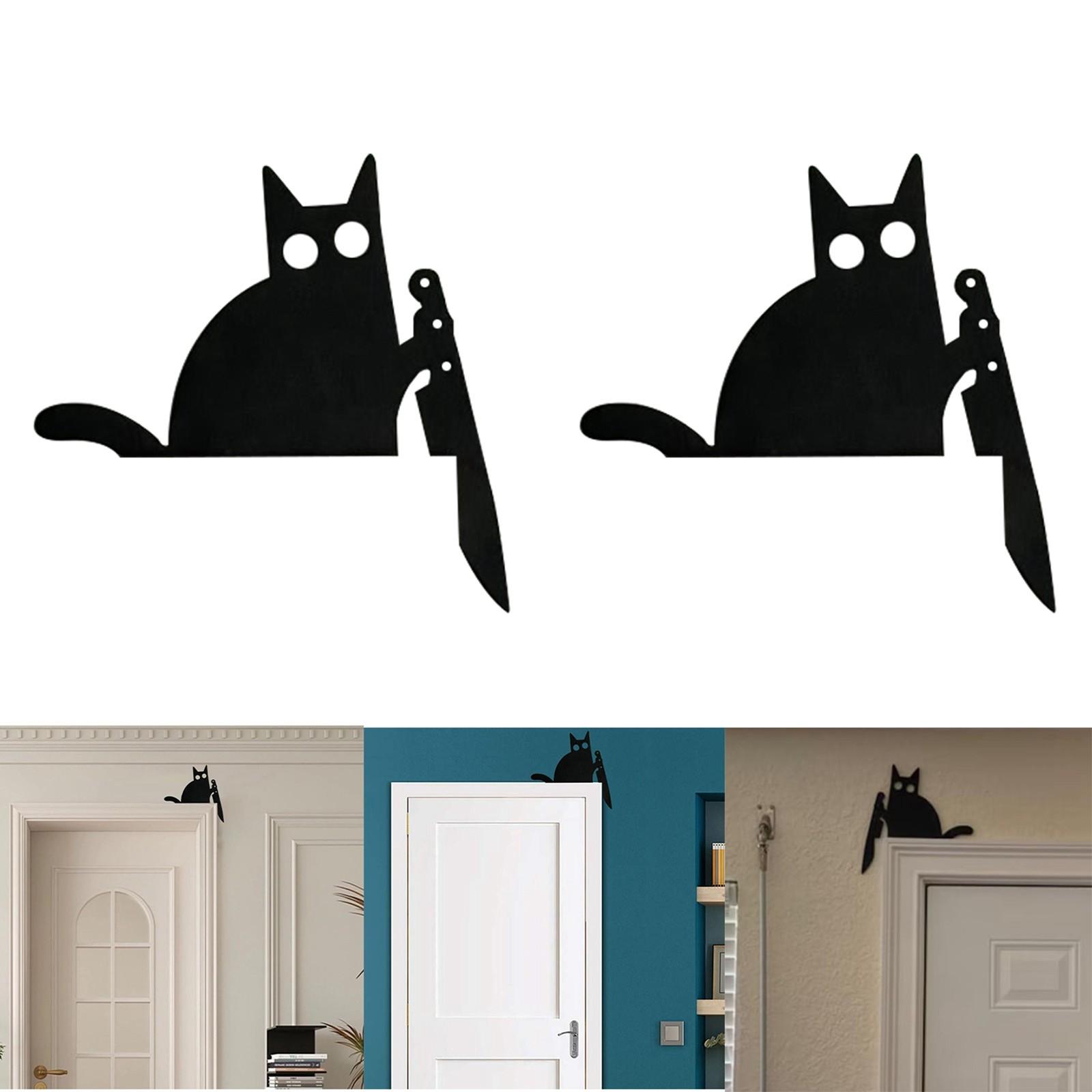 

Cat Decorative Door Corner Cute And Funny Gift for Cat Lovers for Women And Moms Perfect 2025 House Christmas Ornament One Size чёрный