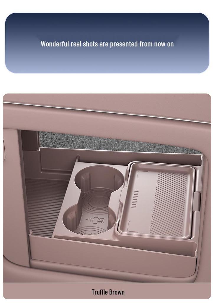 Fits 26 AITO M9 Models: Multi-functional Center Console Storage Box & Glasses Holder for Car Accessories.