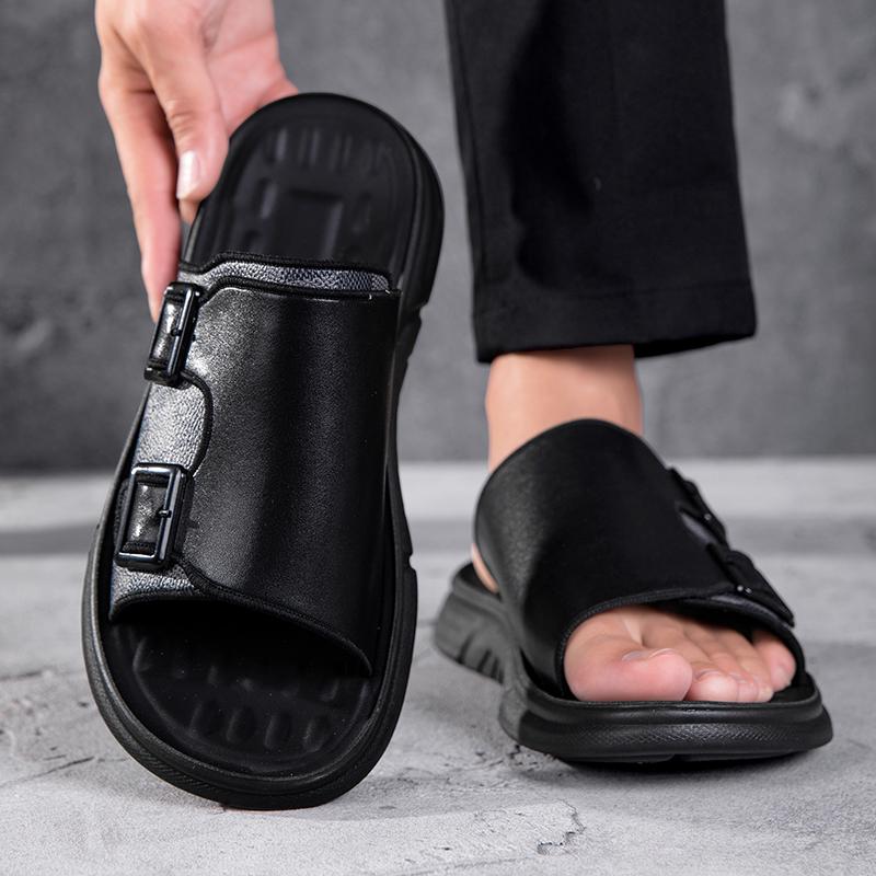 Men Summer Sandals Summer Sandals Slippers Cushioned Soft Sole Breathable Open Back Non Slip Casual Daily Wear Casual Street Style