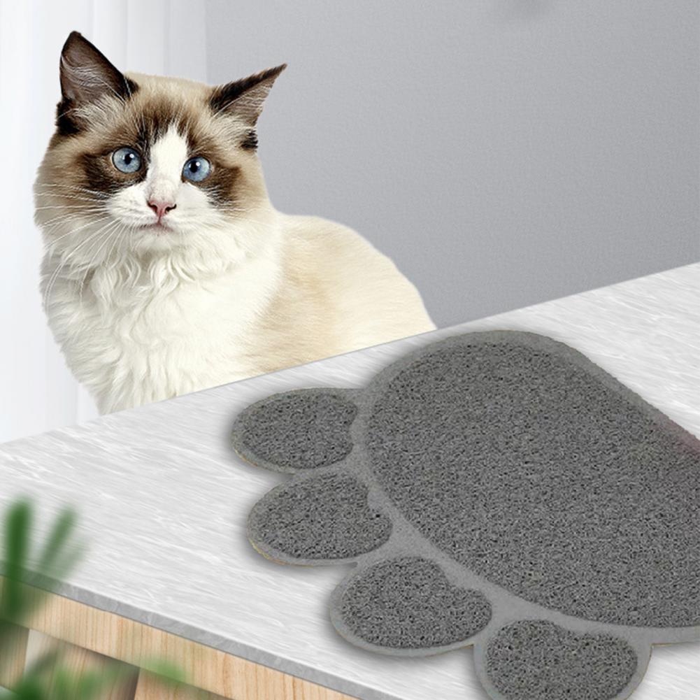 Cat Litter Mat Soft Leak-proof Non-slip Less Waste Cloth Claw Shape Cat Litter Pad Pet Litter Mat Cat Supplies