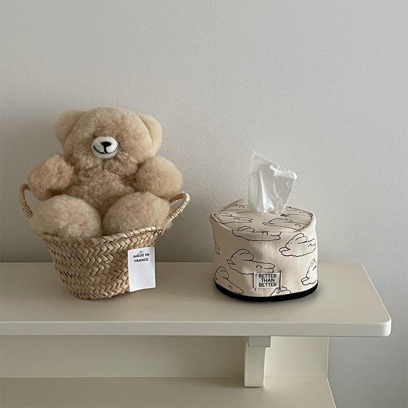 Bowknot Tissue Paper Storage Box Roll Paper Tissue Case Holder Car Napkin Tissue Box Living Room Table Decor Home Organizer