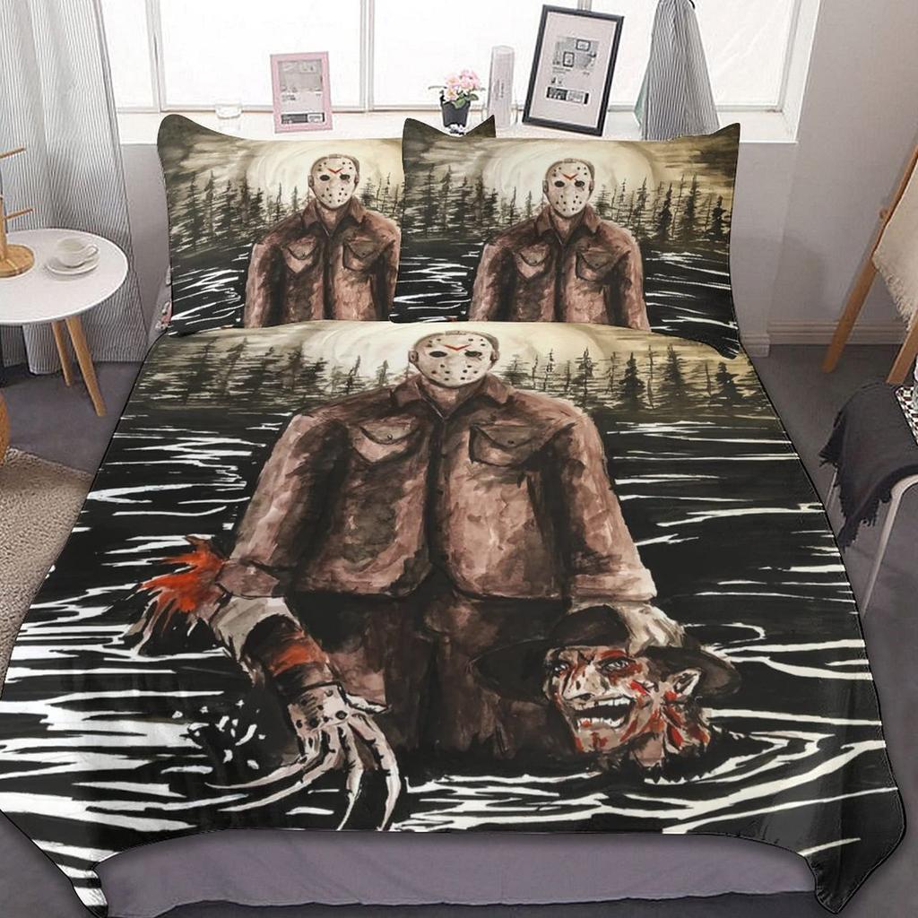 Horror Soft Comfortable Bedding Three-Piece Quilt Cover