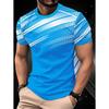 Men's Contrast Color Short Sleeves T-Shirt Summer 3D Print Top Tees Casual Fashion Round Neck Quick Dry Sportswear Man Clothes