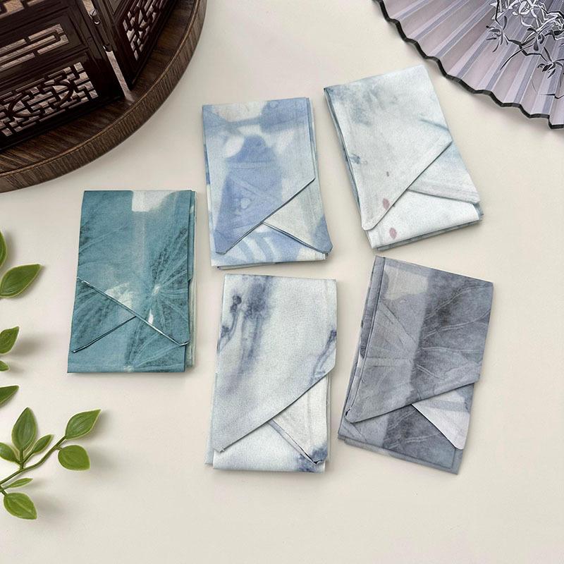 7x85cm Skinny Silk Scarf Floral Headband Chinese Style Hair Ribbon Scarf Butterfly Neck Tie Versatile Bag Decorative Scarf