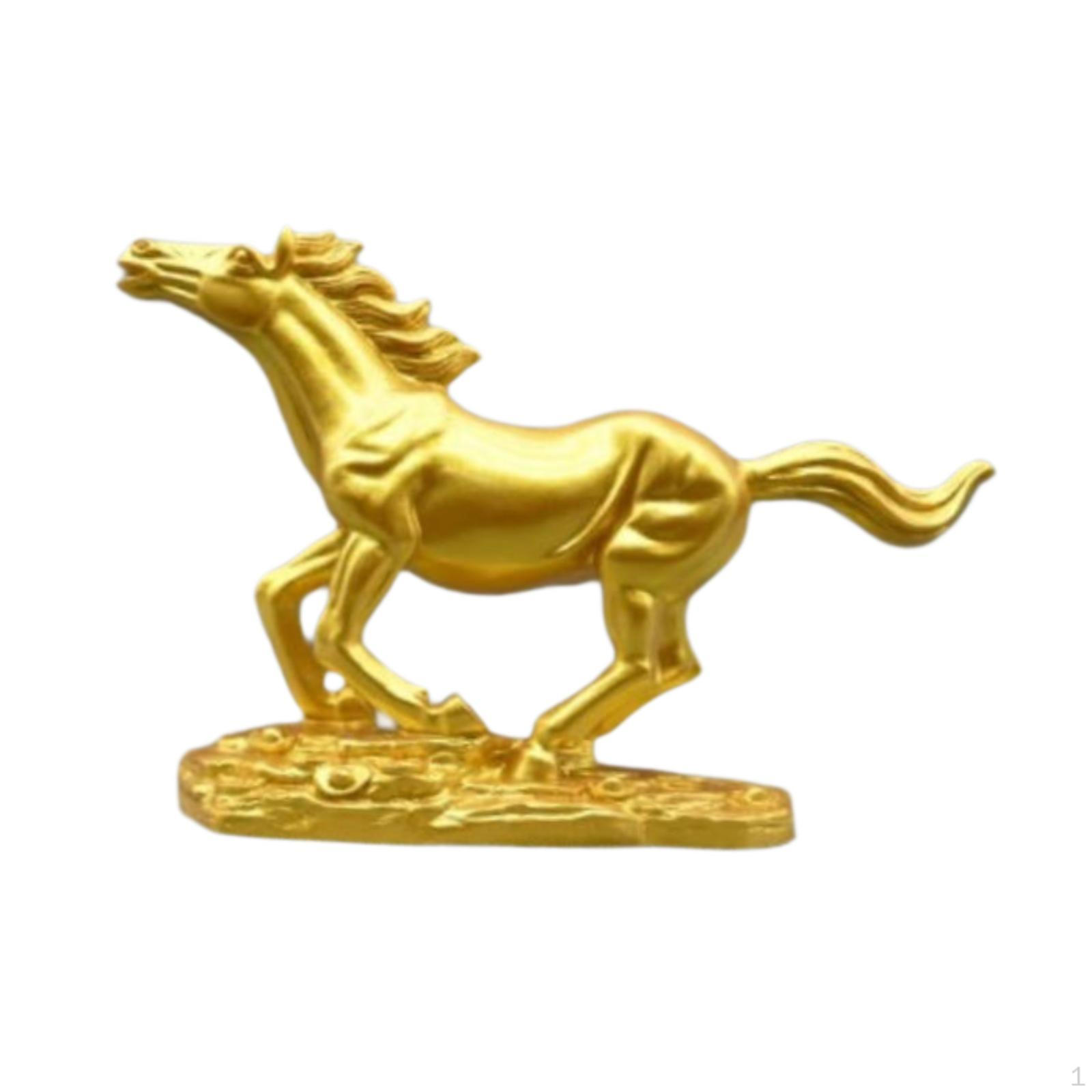 

Feng Shui Figure Sculpture Wealth Horse Figurine for Bedroom Living Room Desk Decor A
