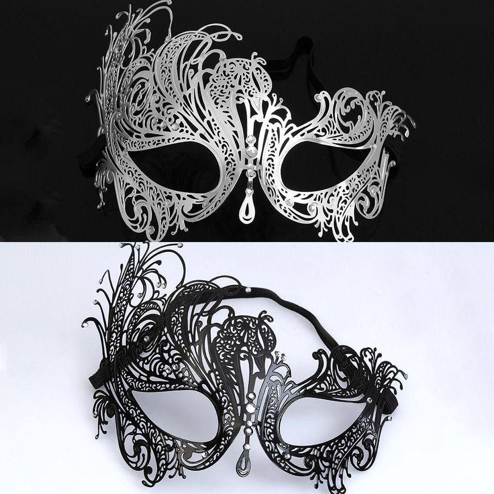 Supplies Dance Costume Halloween Cosplay Dance Masquerade Skull Party Mask Metal Mask Half Face