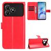 For ZTE Blade A36 PU Leather Case with Strap Crazy Horse Texture Phone Wallet Cover