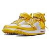 Off-White X Nike Air Force 1 Mid SP Leather Varsity Maize Unisex Sneakers Yellow DR0500-101