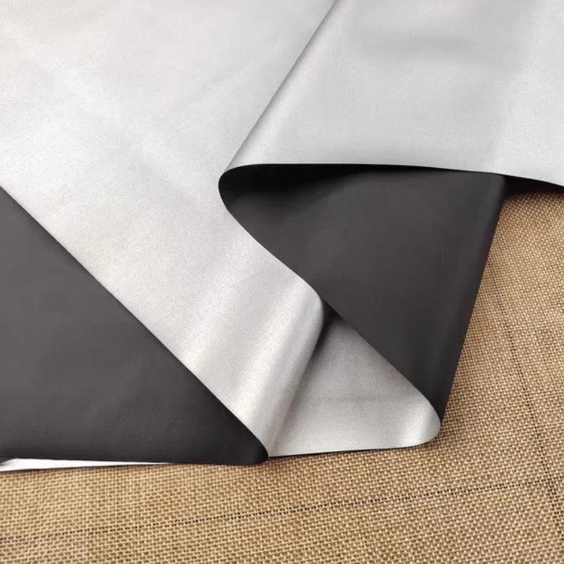 210D Silver Coated Cloth Sunscreen Thin Oxford Waterproof Fabric 180T Black Glue By The Meter for Raincoat Umbrella Tent Sewing