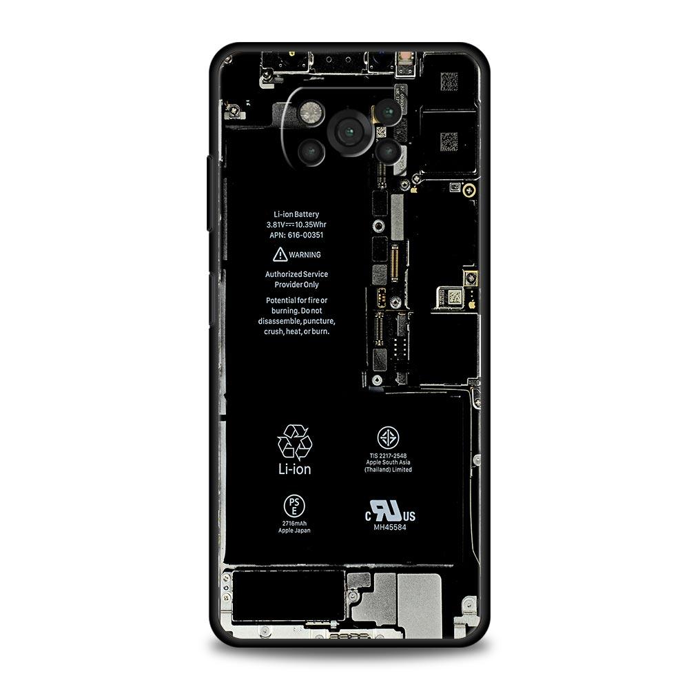 Main Circuit Board Pattern Phone Case for Xiaomi Poco F7 F6 F5 F4 F3 X6 X5 X4 X3 NFC F7 Ultra M4 C51 C55 GT 5G Soft TPU Cover