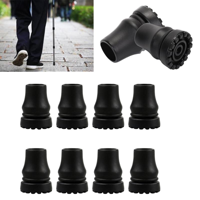 8Pcs Walking Hiking Stick Tip Protectors Trekking Poles Tip Replacement Feet Walking Stick Pad Buffers Easy To Install