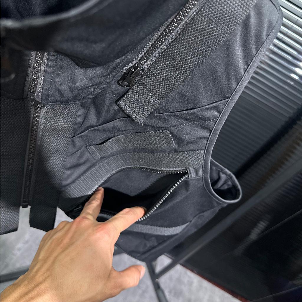 Multi-pocket Punk Techwear Vest Man Woman Outdoor Tactical Functional Detachable Collar Waistcoat