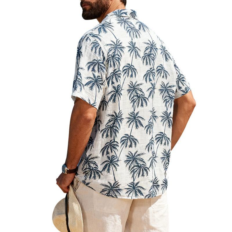 Men's Hawaiian Print Short Sleeve Casual Shirt.