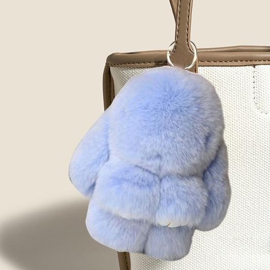 Králík Klíčenka Umělá kožešina Přívěšek na klíče ve tvaru zajíčka Taška Přívěsek Batoh Přívěsek na klíče Přívěsek k narozeninám Dárek k svátku Doplněk k peněžence