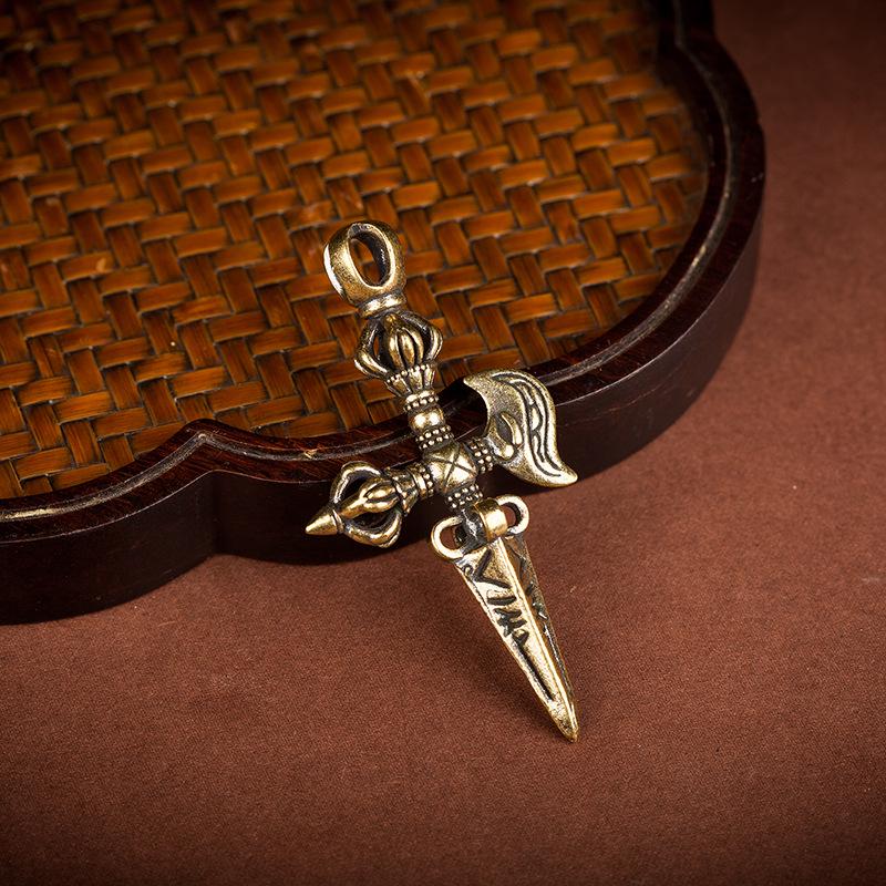 Messing Vajra Stößel Schlüsselanhänger und Auto Anhänger Ornamente