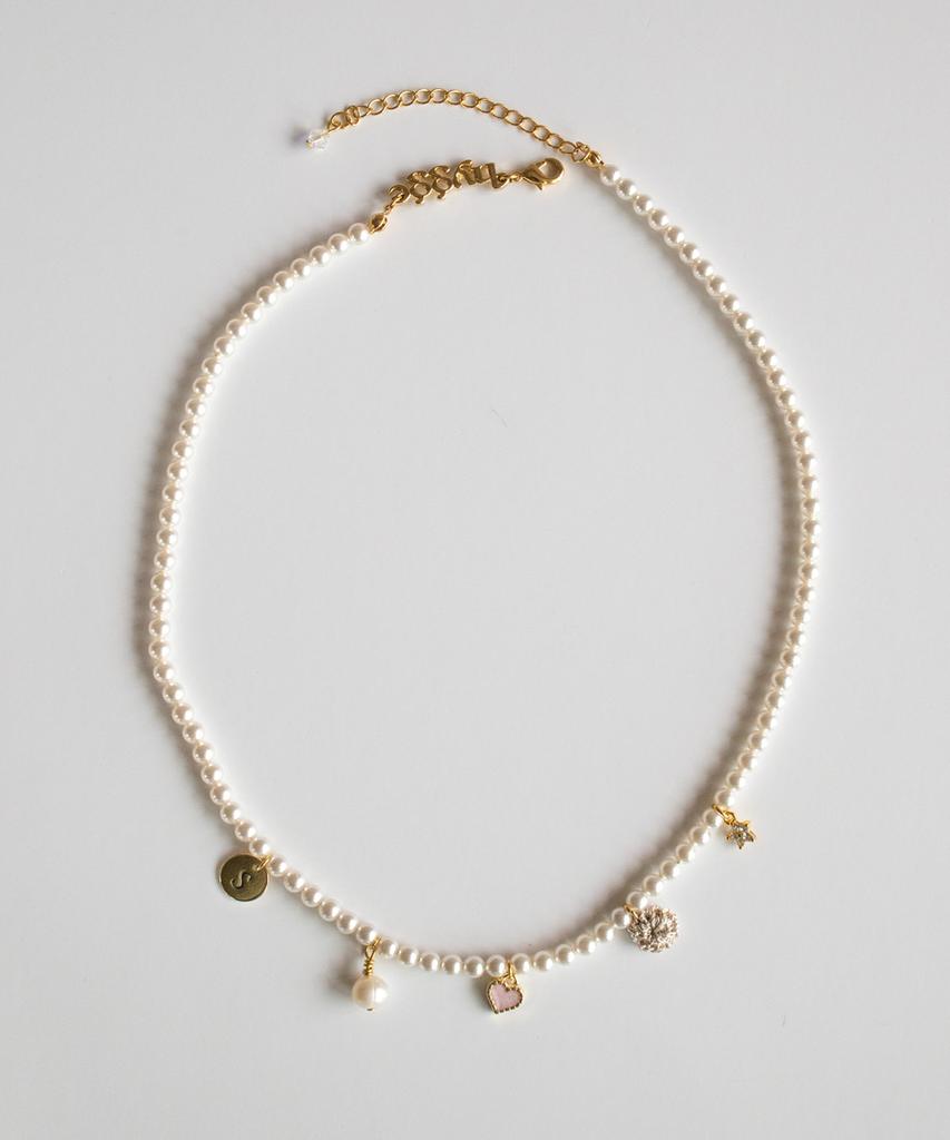 Merrymotive 5 Mini Pendant Pearl Necklace (A Type)