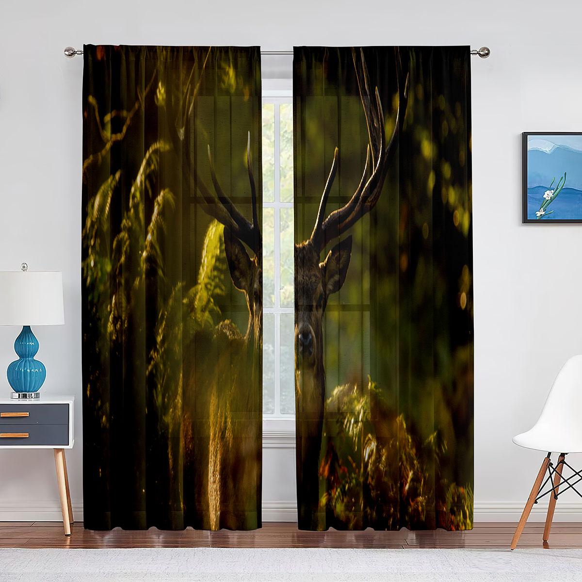 Силуэт двух оленей — фото 7