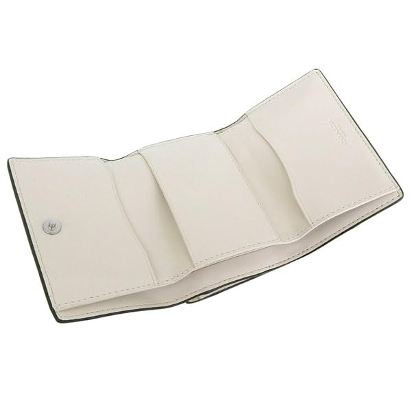 Wallet Trifold Folding Wallet Mini Wallet Compact Outlet Brand Signature Micro Wallet CM761 [Coach] Women's (LIGHTKHAKI/CHALK/White) [Item]