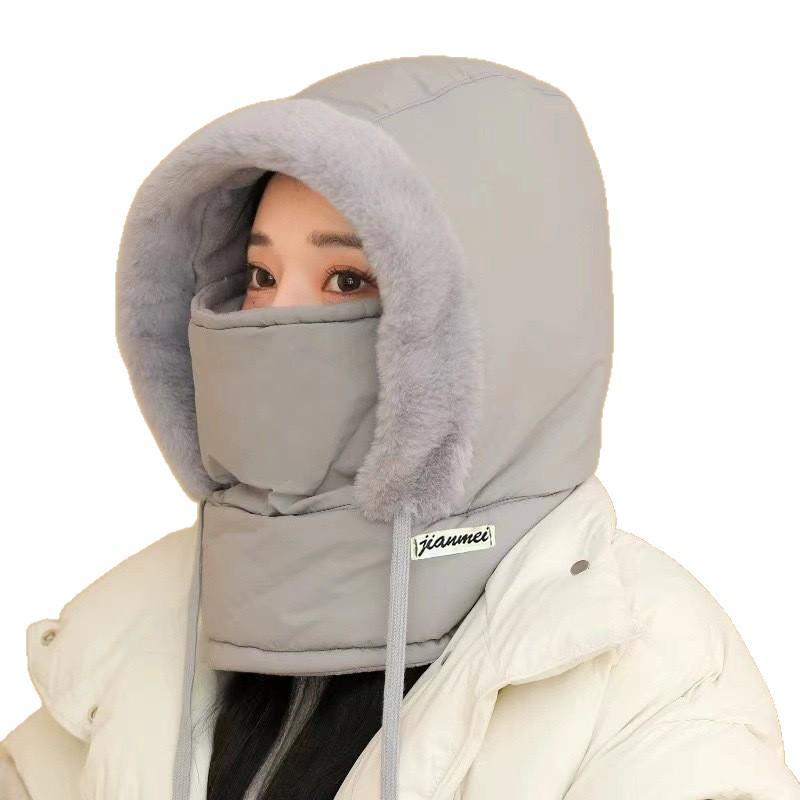 Men's and Women's Fleece-Lined Lei Feng Hat: Windproof, Snowproof, for Outdoor Skiing and Cycling.