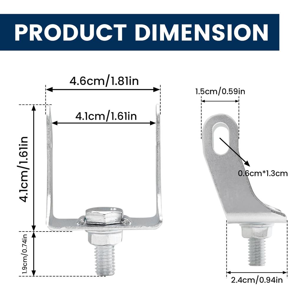 X-STYLE Parts, Fog Lamp Stay, Work Light Bracket, Inner Diameter 1.6 Inches (41 Mm),