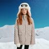 ELLE KIDS Girls' Quilted Windproof Stand-Collar Cotton Jacket