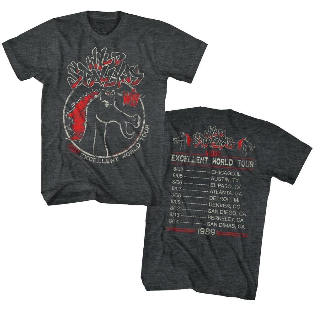 Bill & Ted s Wyld Stallyns Most Excellent World Tour Locations 89 Men s T shirt XL