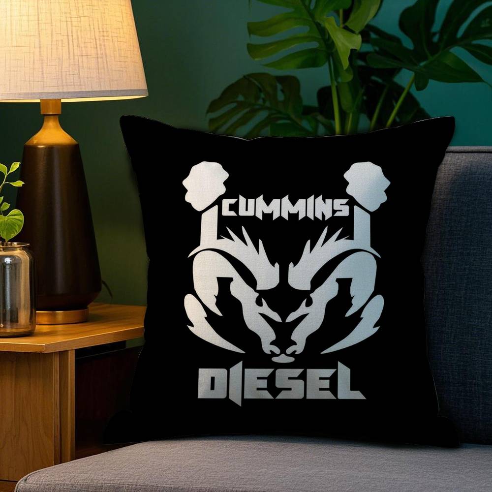 Gas Fueled Engine C-CumminsS Pillow Case Plush Fabric Soft Double Sided Print Home Sofa High Quality Cushion Cover Throw