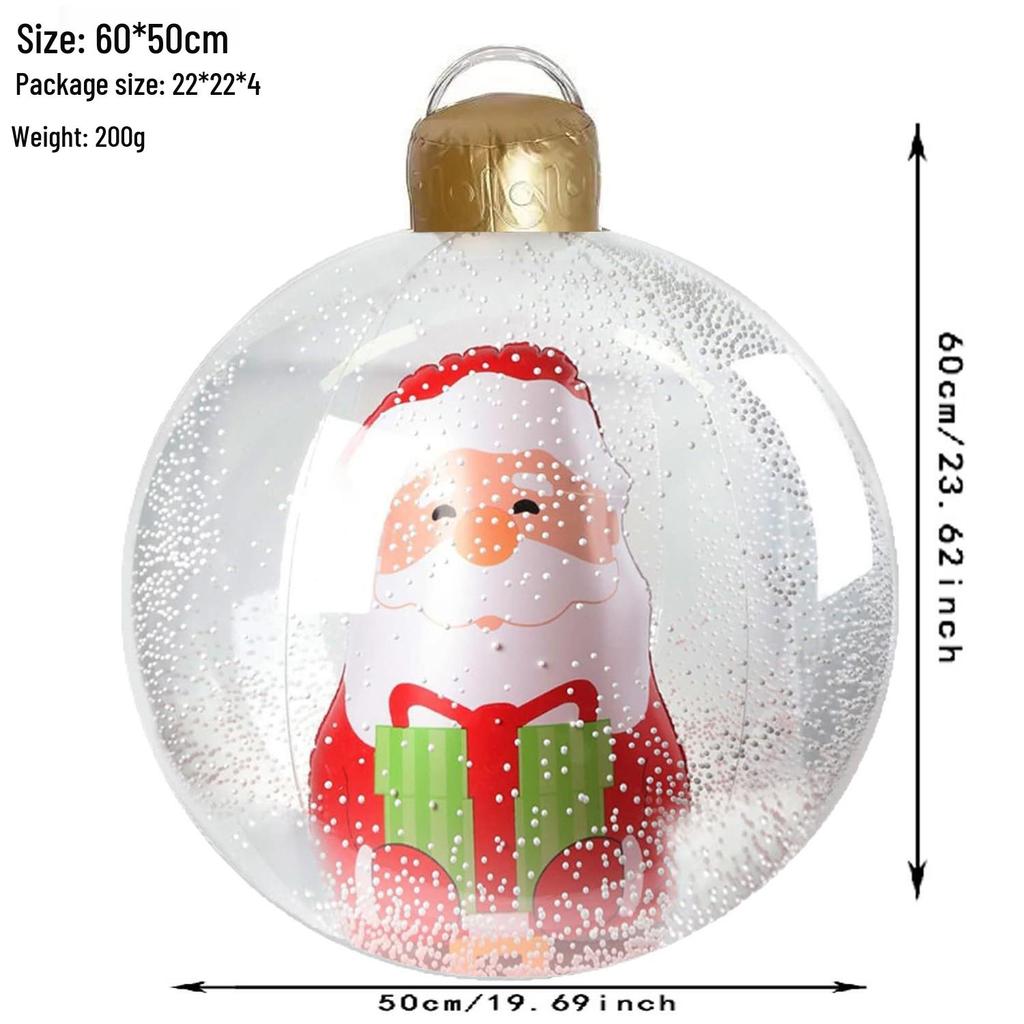 "Remote-Control Inflatable Christmas Lantern Ball for Outdoor Decoration"
