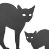 2Pcs/Set Flowerpot Cat Sign Planter Insert Cat Sign with Stake Black Cat Silhouette Garden Decoration for Outdoor Indoor Potted Plant Patio Balcony