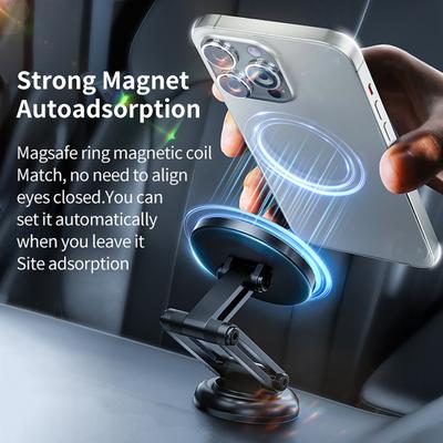 Auto Armaturenbrett Handy Starker Halter Faltbar Rutschfest Magnet Stoßfest 360 Grad Drehung POM Racing