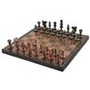 Luxury Brass and Metal Chess Set French Staunton Copper Black 30.48cm