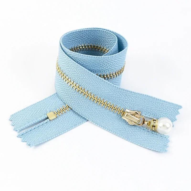 5 Piezas Cremalleras Metálicas Meetee #3 15/18/20/25/30cm Cierre de Cremallera de Extremo Cerrado para Coser Chaqueta Abrigo Decoración Reparación de Cremalleras Accesorios DIY