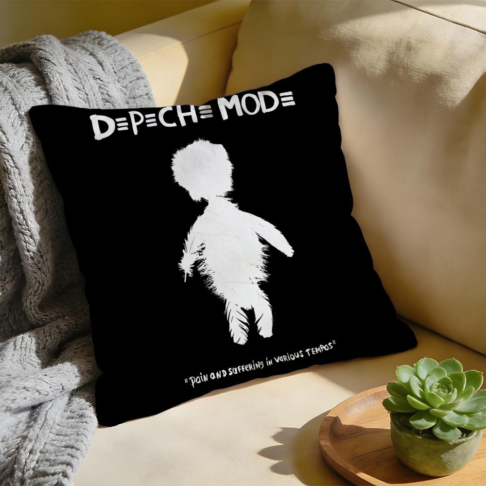 Cushion Cover  Washed Linen  Soft Breathable Decorative Case For Sofa Home Band DDepeche MMode Memento Mori Pillow Cover
