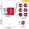 6Pcs Christmas Greeting Card Merry Christmas Handwritten Cards For Family Friends Best Wishes Cards Postcards Envelopes Sticker