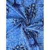 2 Piece Floral Design Panel Eyelet Polyester Long Door Curtain -  Blue