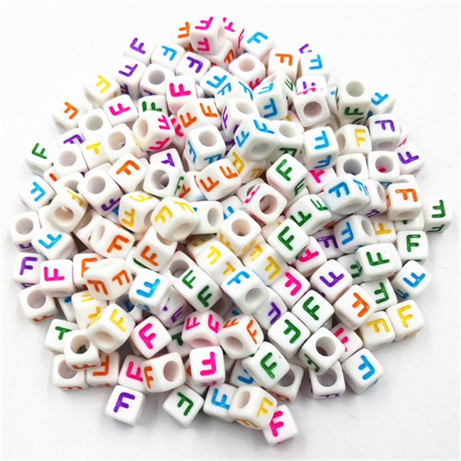Acrylic Beads 100 Pcs/lot Letter Bead Jewelry Finding For DIY Necklace Bracelet Fashion Wholesale New 6mm High-quality