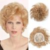 10 pollici testa sintetica top parrucca per capelli toppa toppa per parrucca per capelli coperta da donna capelli sintetici senza segni parte superiore sciolta corta riccia