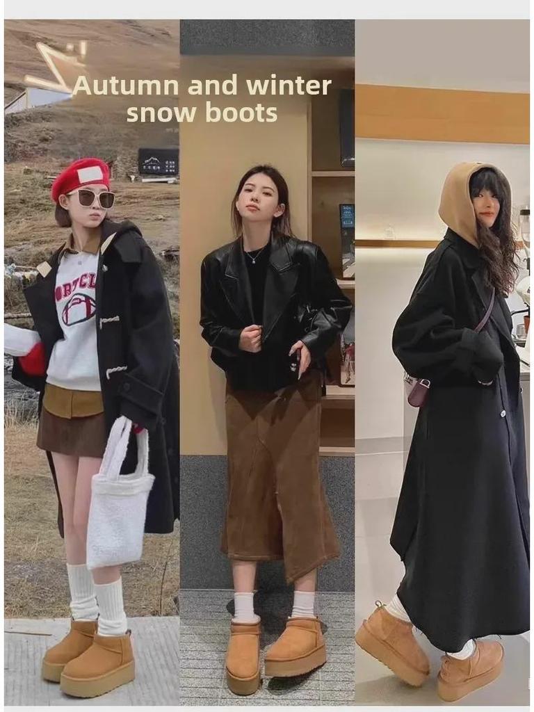 Unisex Fur Snow Boots: Warm, Thick-Soled, Cold-Proof & Waterproof