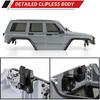 INJORA 6.10in 133g Wheelbase ABS Hardtop Cherokee Body for TRX4M Bronco Defender Chassis 1/18 RC Crawler Upgrade(Silver Grey)