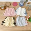 Summer Short Pants Fashionable Thin Baby Girls Loose Fit Casual Shorts Butterfly Bow Waist Cute Trendy Unisex Kids Clothing