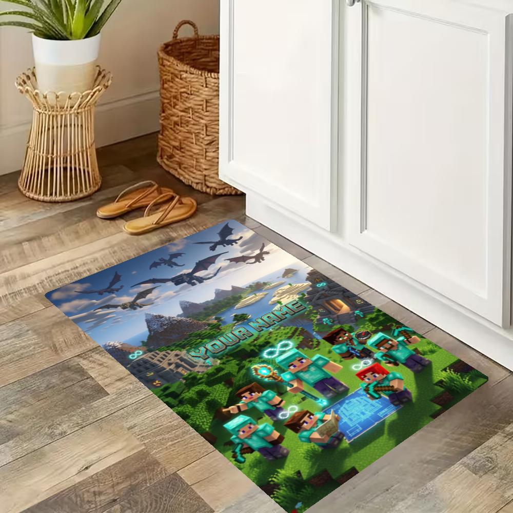 Minecraft Customize Your Name Kitchen Rug Runner Rug Laundry Mat Hallway Entryway The Best Gift Choice