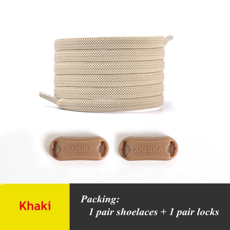1Pair No Tie Shoelace Flats Elastic Shoe Laces Kids Adult Sneakers Shoelace Quick Lazy Laces 24 Color Buckle Strings Sports Shoe