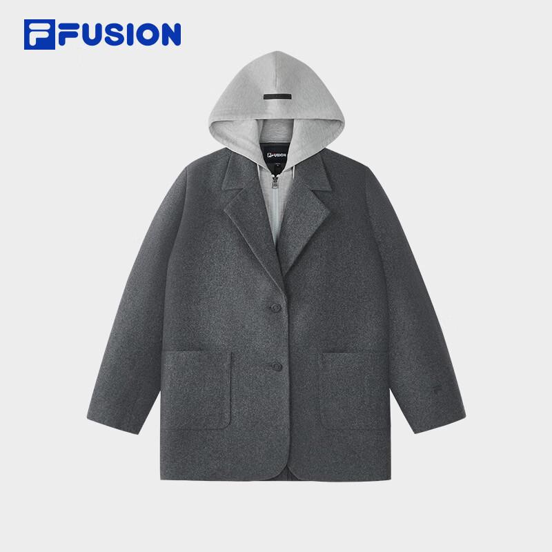 FILA FUSION Women s Faux Two-Piece Hooded Blazer S