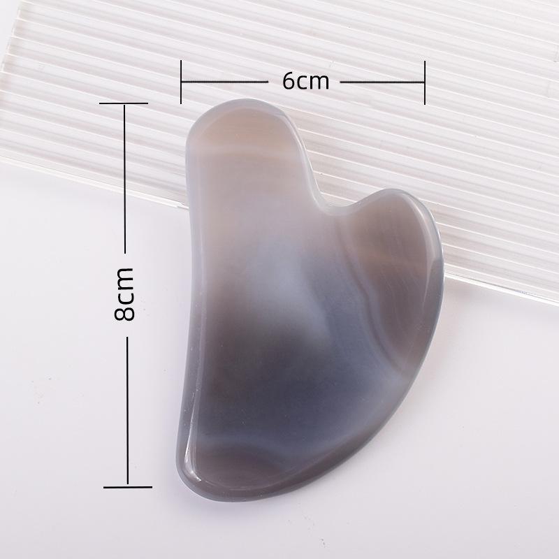 

Natural Agate Jade Gua Sha Facial Massage Tool