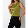 Women's Spring Summer Satin Suit Style Commuter Vest Base Top