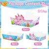GLURUITE 24 Pcs Axolotl Party Paper Food Trays Disposable Axolotl Shaped Serving Boat Snack Bowls for Baby Shower Birthday Party Supplies Favors