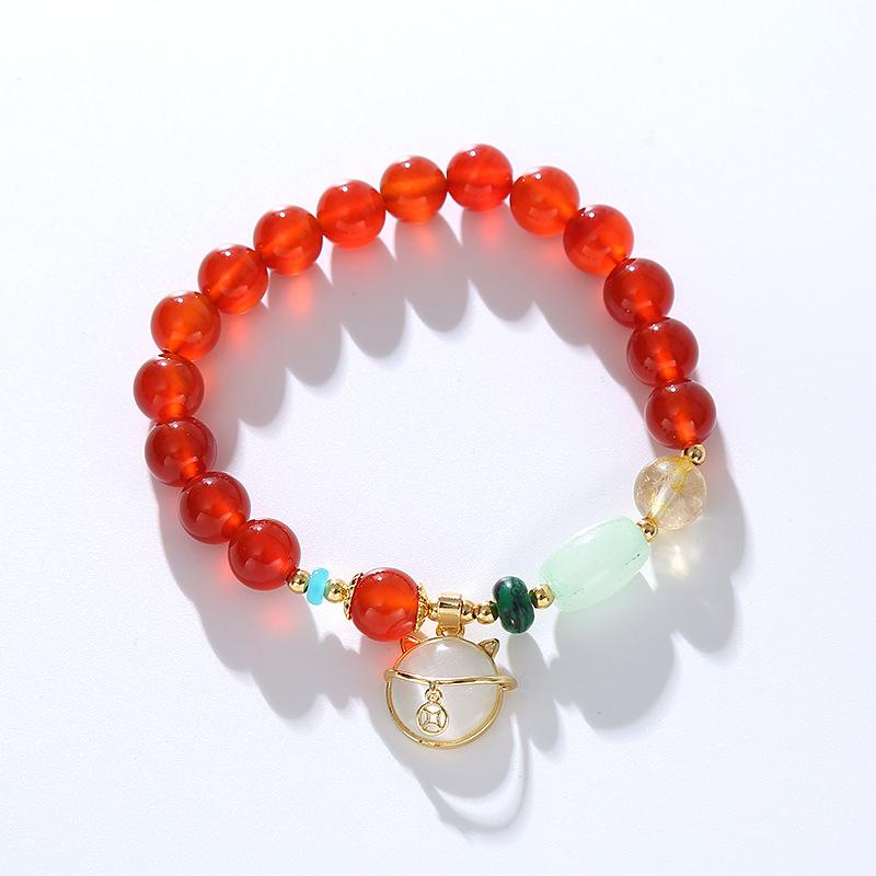 

agate Hetian jade braceletfashion women daily jewelry gift красный