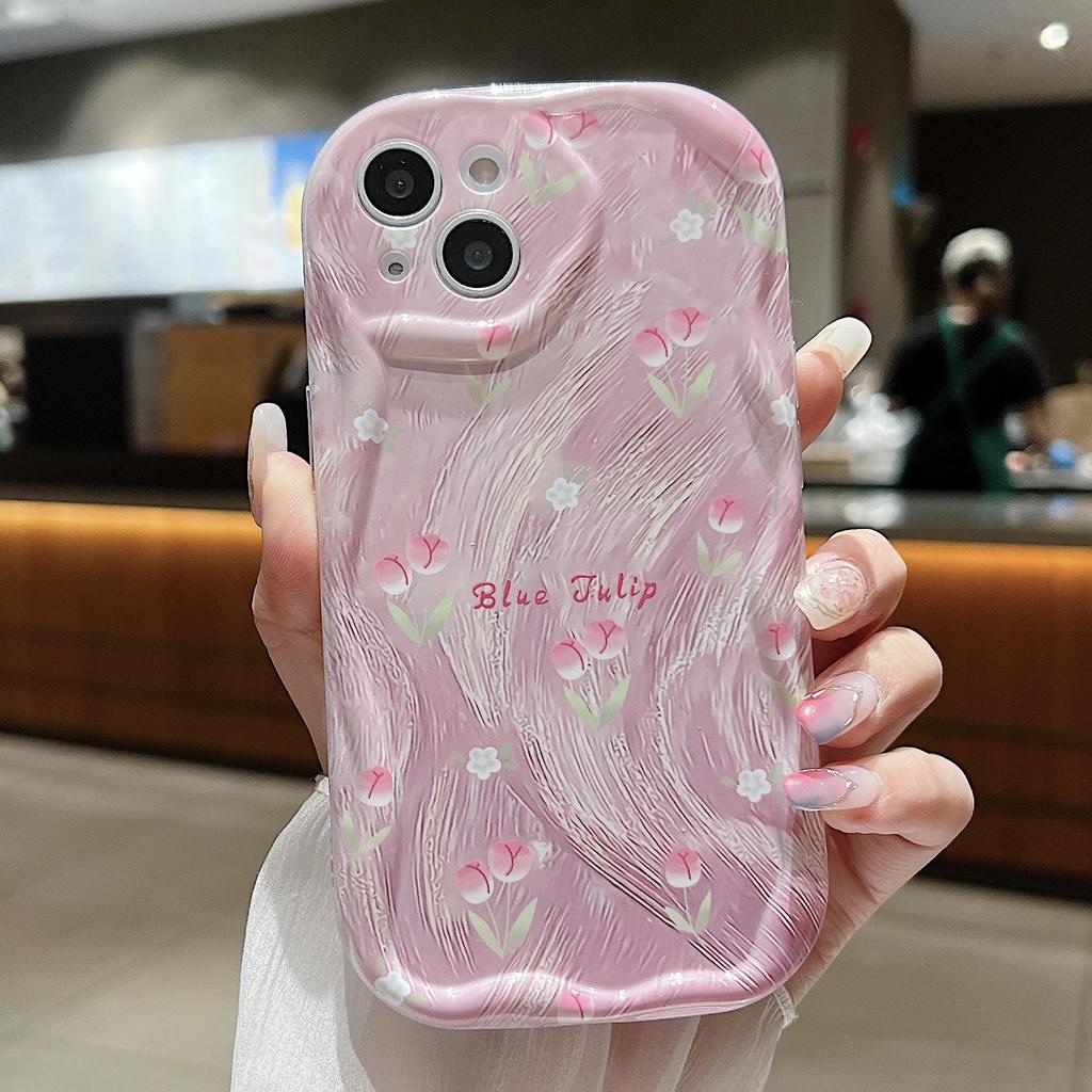 Tulip Flowers Silicone Case for Xiaomi Redmi Note 14 13 Samsung A56 A26 Oppo A3 A5 Pro Tecno Spark 30C Funda Cartoon Lucky Dog Cover Soft TPU Bumper